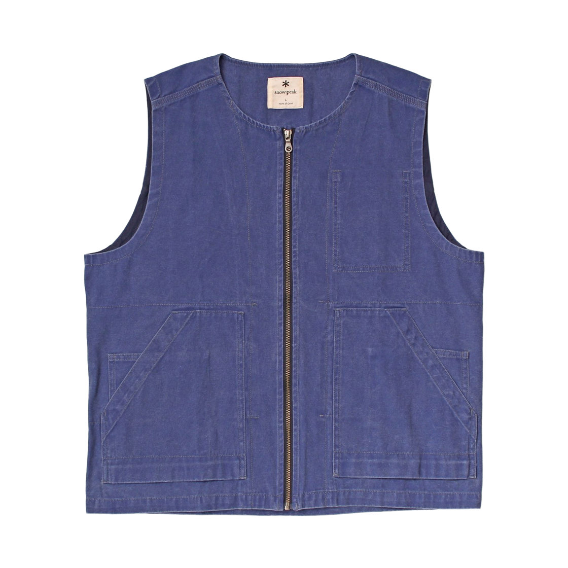 스노우 피크 설퍼 다이드 페이드 베스트 블루(Snow Peak Sulfur Dyed Fade Vest Blue)