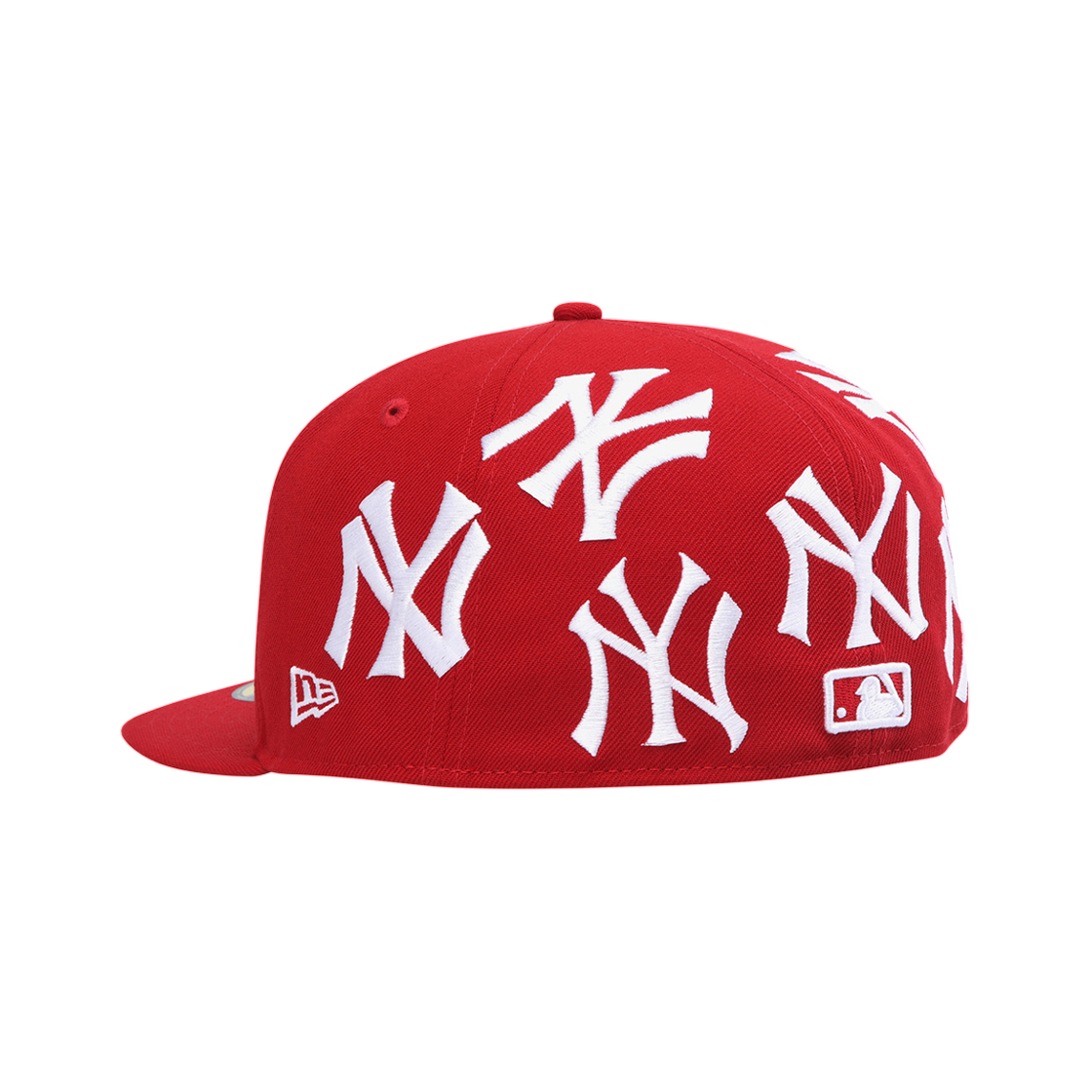 뉴에라 MLB 뉴욕 양키스 팀 로고 올 오버 피티드캡 스칼렛(New Era MLB New York Yankees Team Logo All Over Fitted Cap Scarlet) - 2