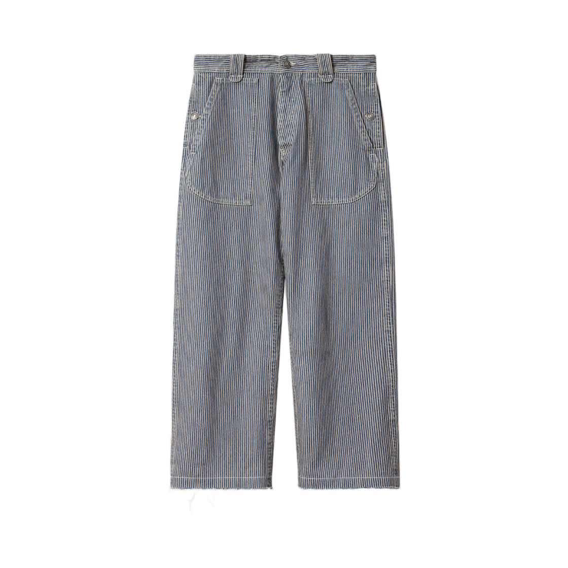 (W) 이자벨 마랑 에르미나 히코리 스트라이프 트윌 팬츠 블루 화이트((W) Isabel Marant Ermina Hickory Striped Twill Pants Blue White)
