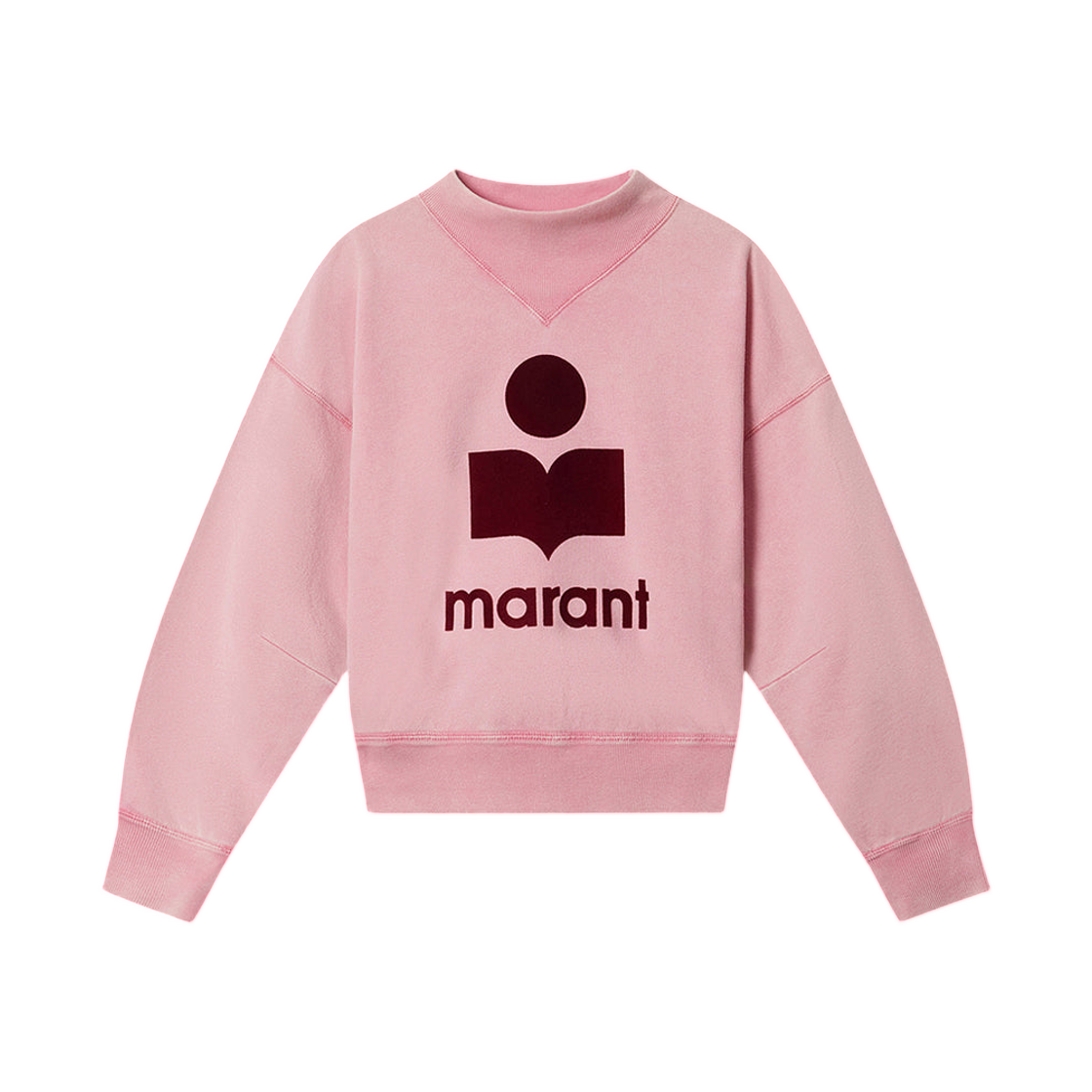 SW0003FA-D1M04E-BGBY (W) Isabel Marant Moby Sweatshirt Cotton with Logo Burgundy