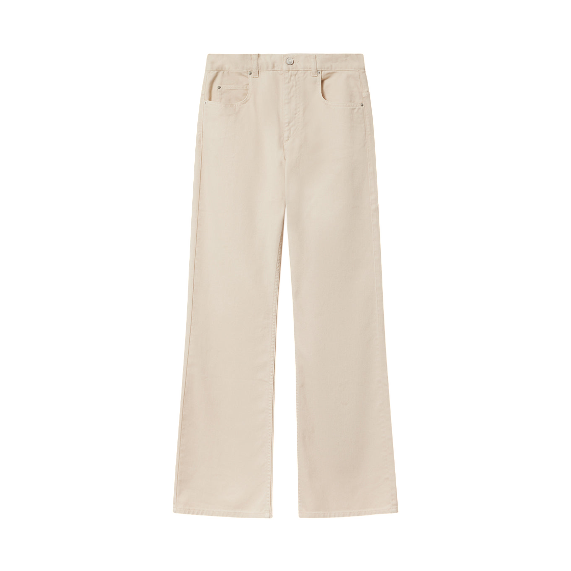 PA0002FD-B1H07I-23EC (W) Isabel Marant Belvira Flowing Bootcut Denim Jeans Ecru