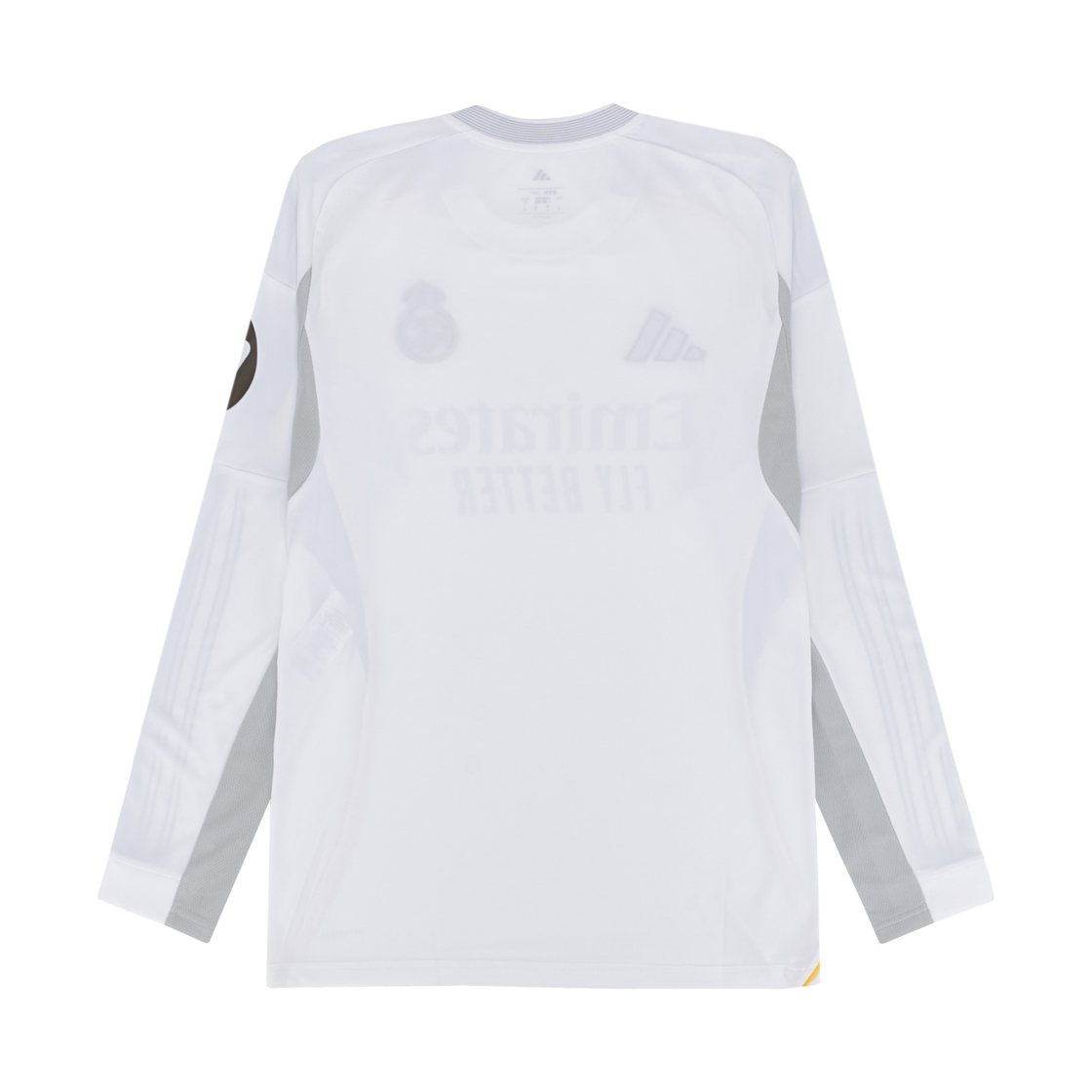 아디다스 레알 마드리드 2025/26 홈 롱슬리브 저지 화이트 - KR 사이즈 (논 마킹 버전)(Adidas Real Madrid 2025/26 Home Long Sleeve Jersey White - KR Sizing (Non Marking Ver.)) - 2