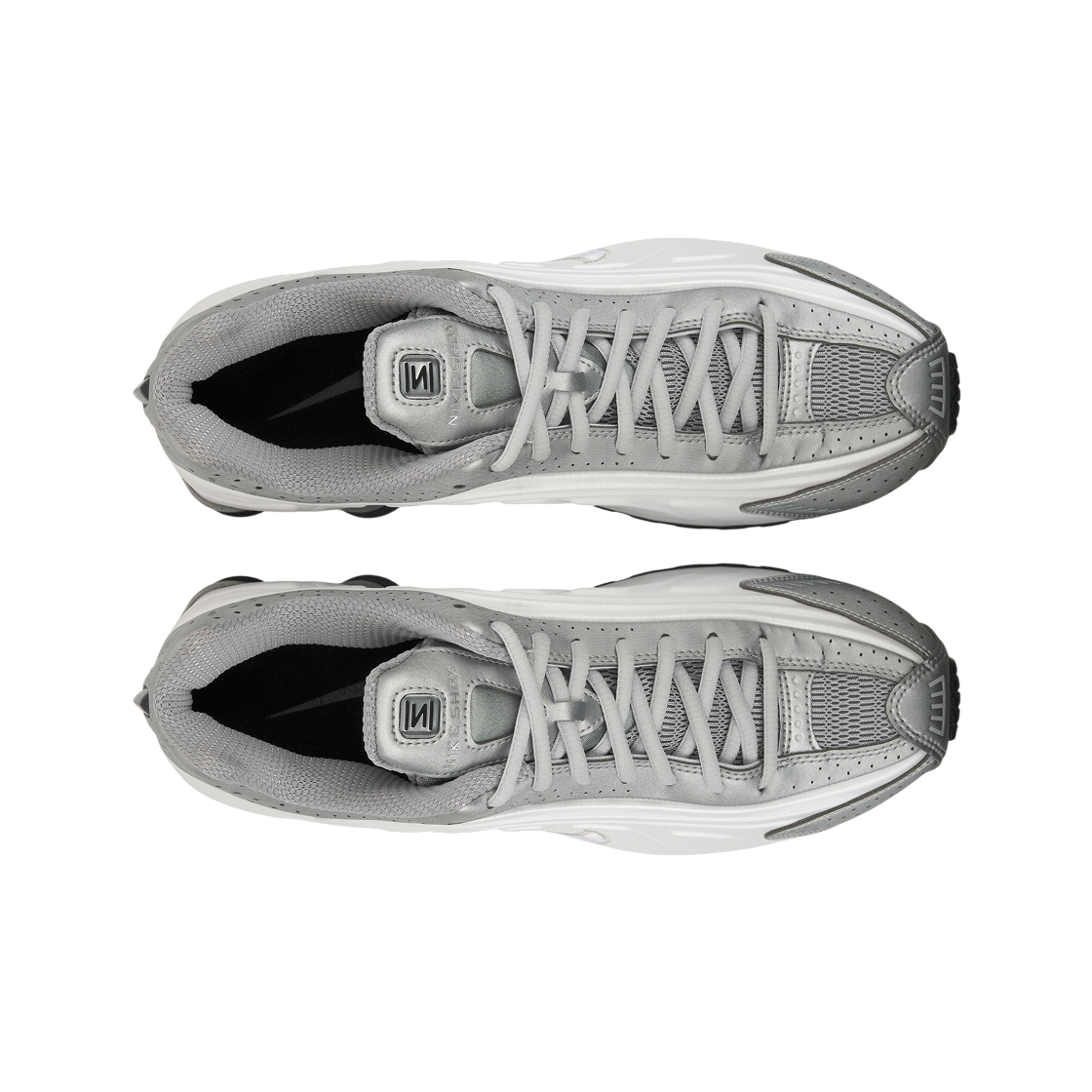 나이키 샥스 R4 화이트 메탈릭 실버 딥 로얄 블루 화이트(Nike Shox R4 White Metallic Silver Deep Royal Blue White) - 5