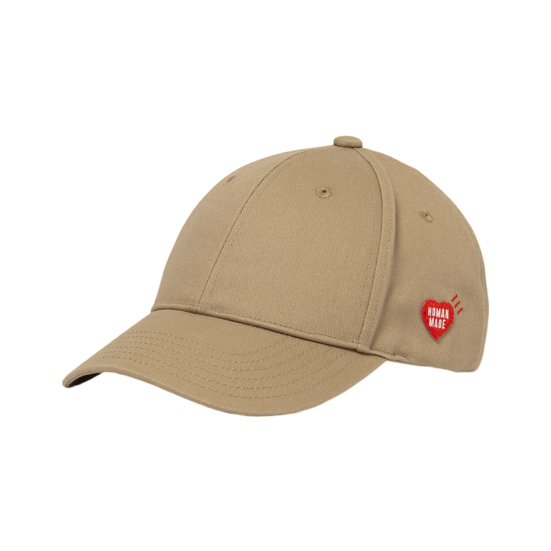 HM31GD031 Human Made Heart Badge 6 Panel Twill Cap Beige