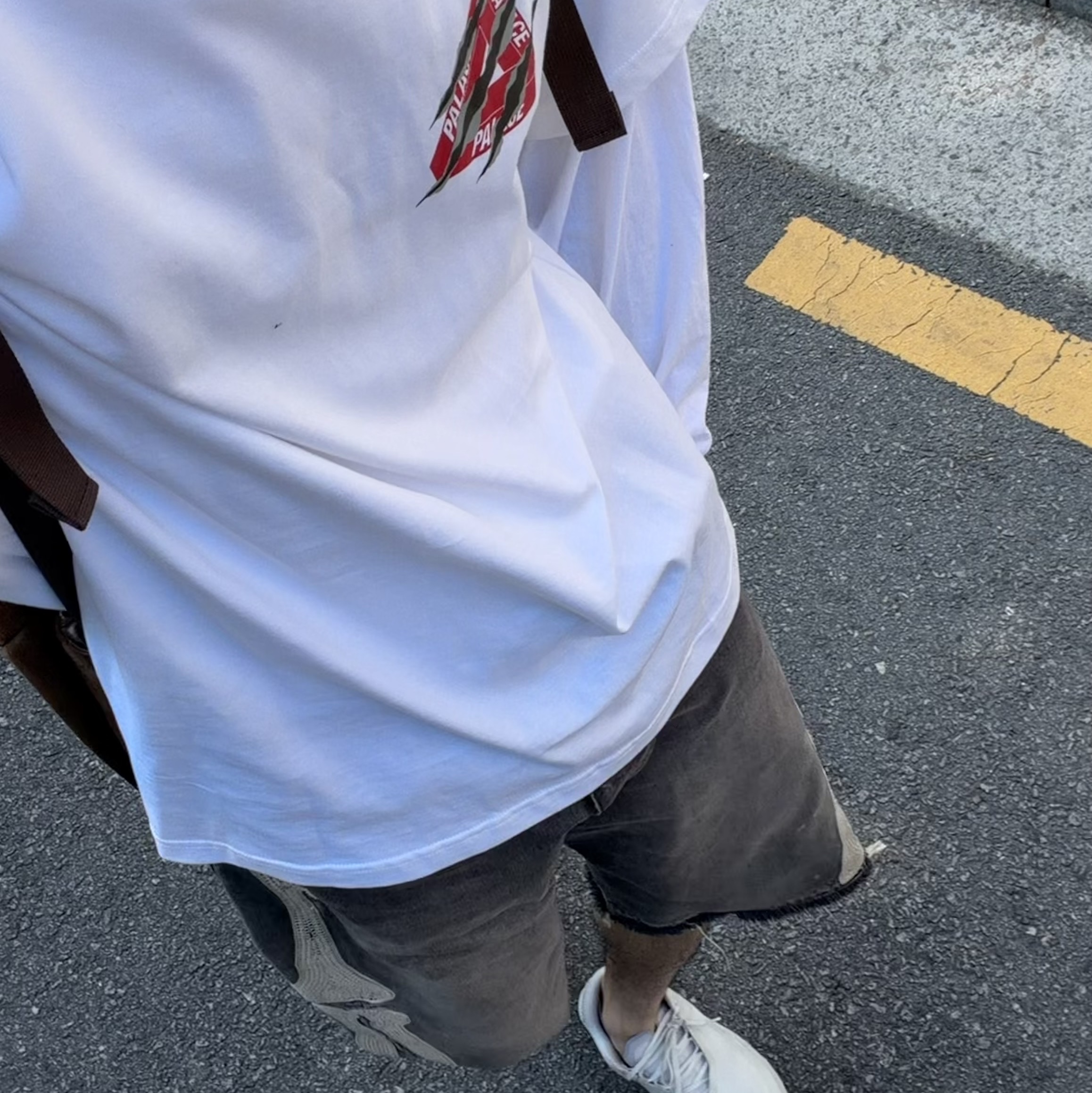 On Running x Post Archive Faction (Paf) Cloudmonster 2 Vapor Frost, Kapital 14 oz. Denim 5P Bone Embroidery Short Pants Black 착용 스타일
