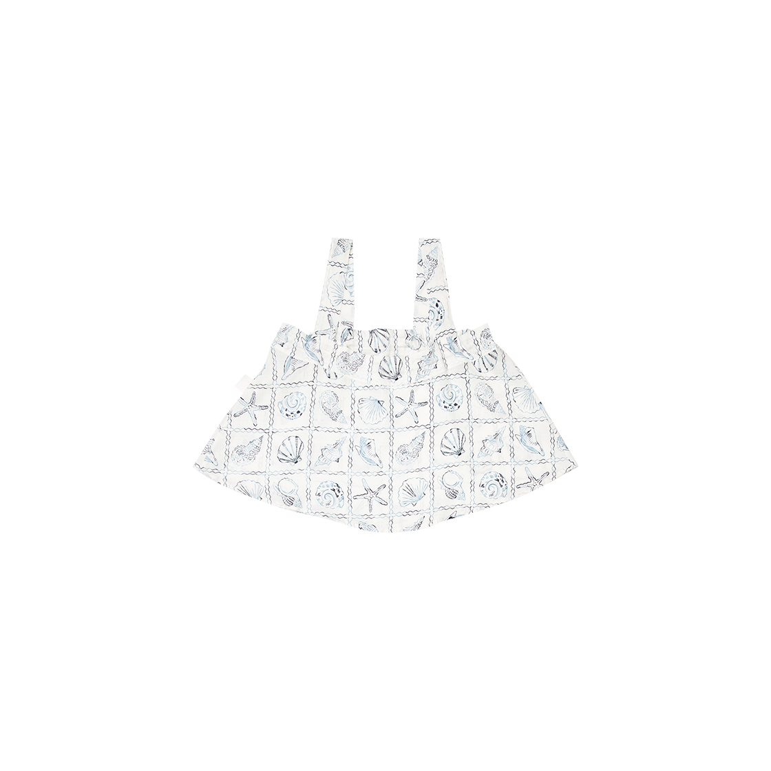고트 레이온 리본 탑 C type 패턴 화이트((W) GORT Rayon Ribbon Top C Type Pattern White) - 2