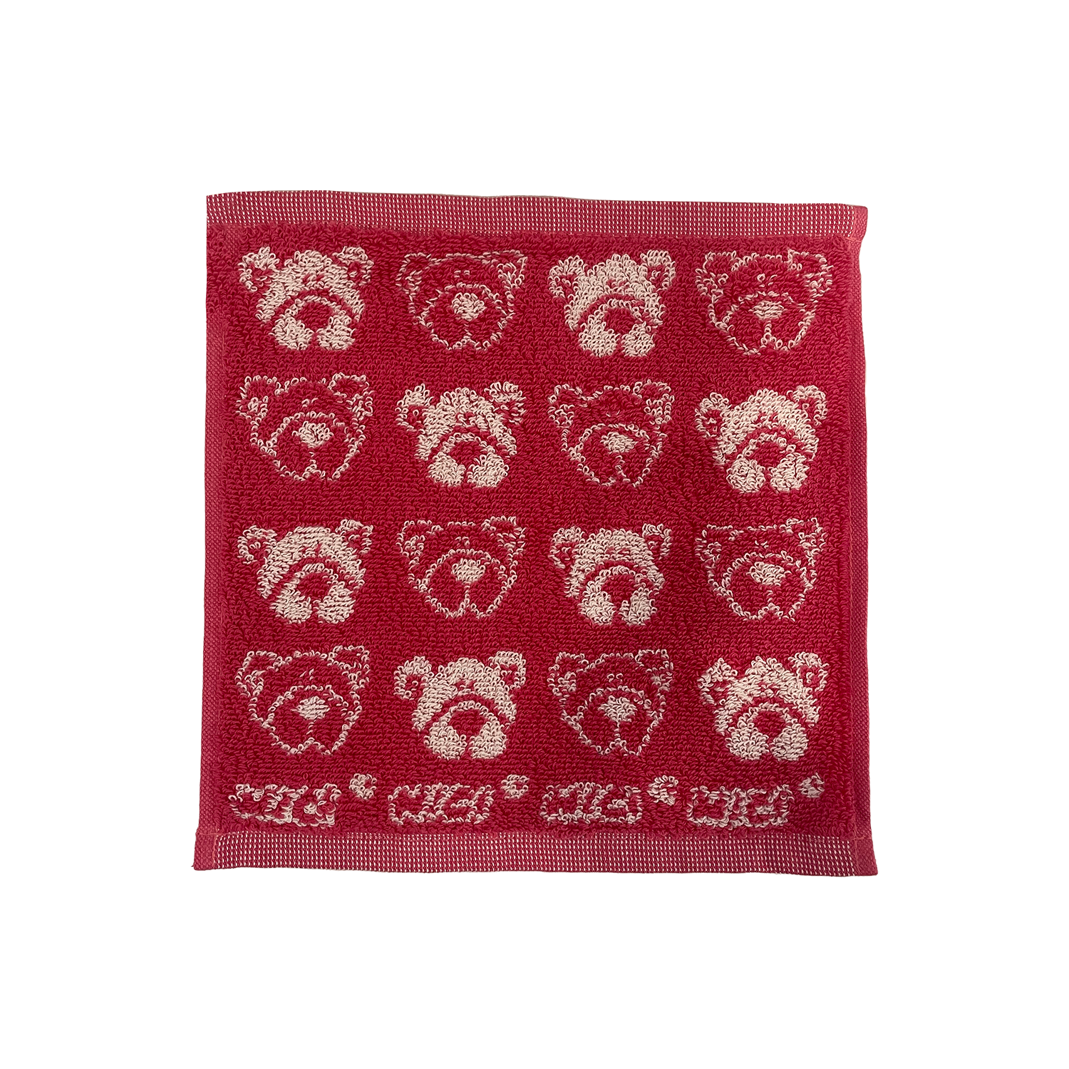 니키 곰 핸드타월 핑크패턴 25x25cm(NICI Bear Hand Towel Pink Pattern 25 x 25 cm) - 1