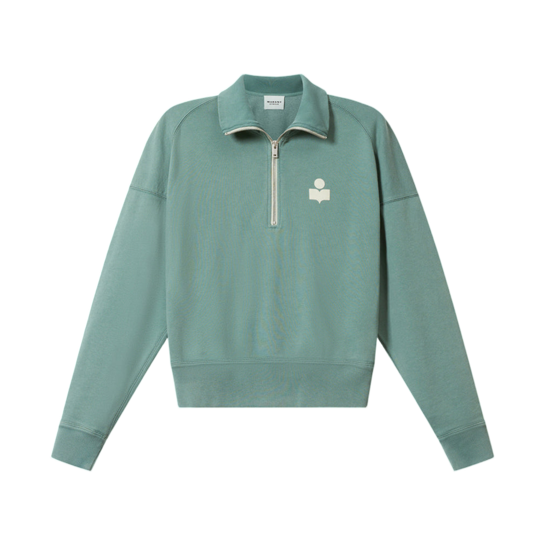 SW0093FA-D1M04E-SEEC (W) Isabel Marant Ross Sweatshirt Sage Ecru