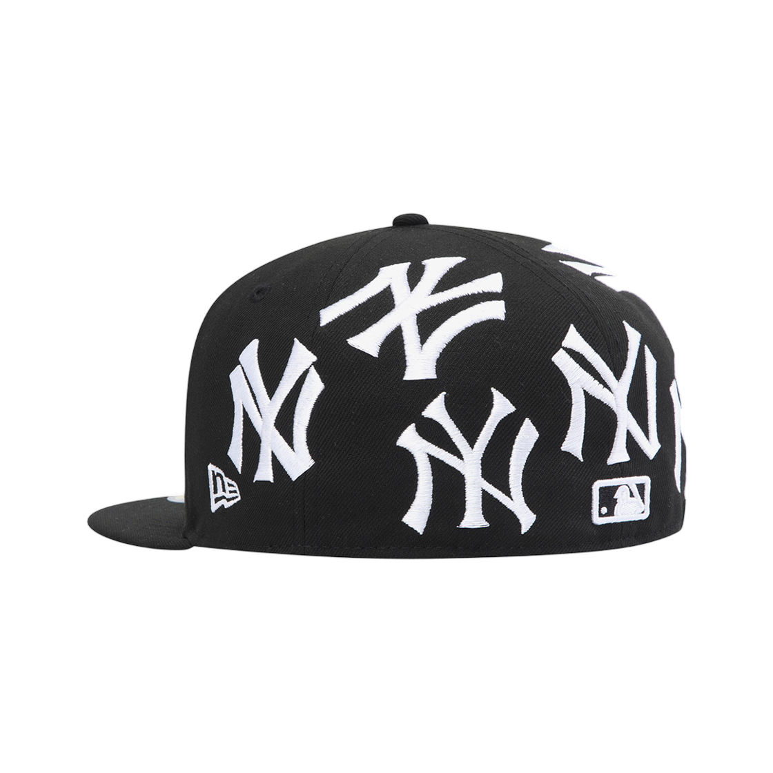 뉴에라 MLB 뉴욕 양키스 팀 로고 올 오버 피티드캡 블랙(New Era MLB New York Yankees Team Logo All Over Fitted Cap Black) - 2