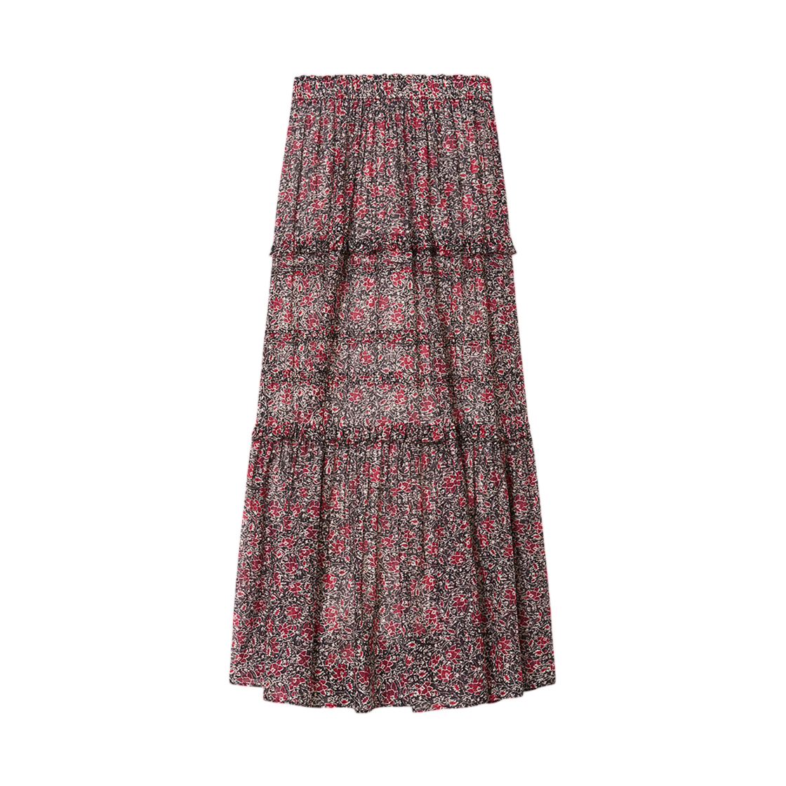 (W) 이자벨 마랑 볼로미아 프릴 오가닉 코튼 보일 스커트 베리((W) Isabel Marant Volomia Frilly Organic Cotton Voile Skirt Berry) - 1
