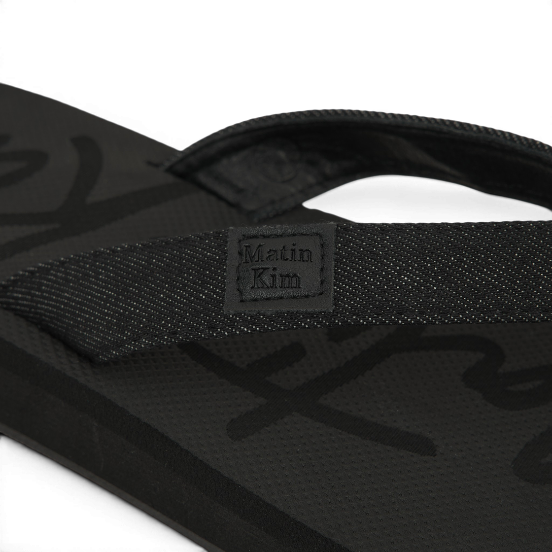 마뗑킴 마틴 데님 루프 플립 플랍 블랙(Matin Kim Matin Denim Loop Flip Flop In Black) - 7