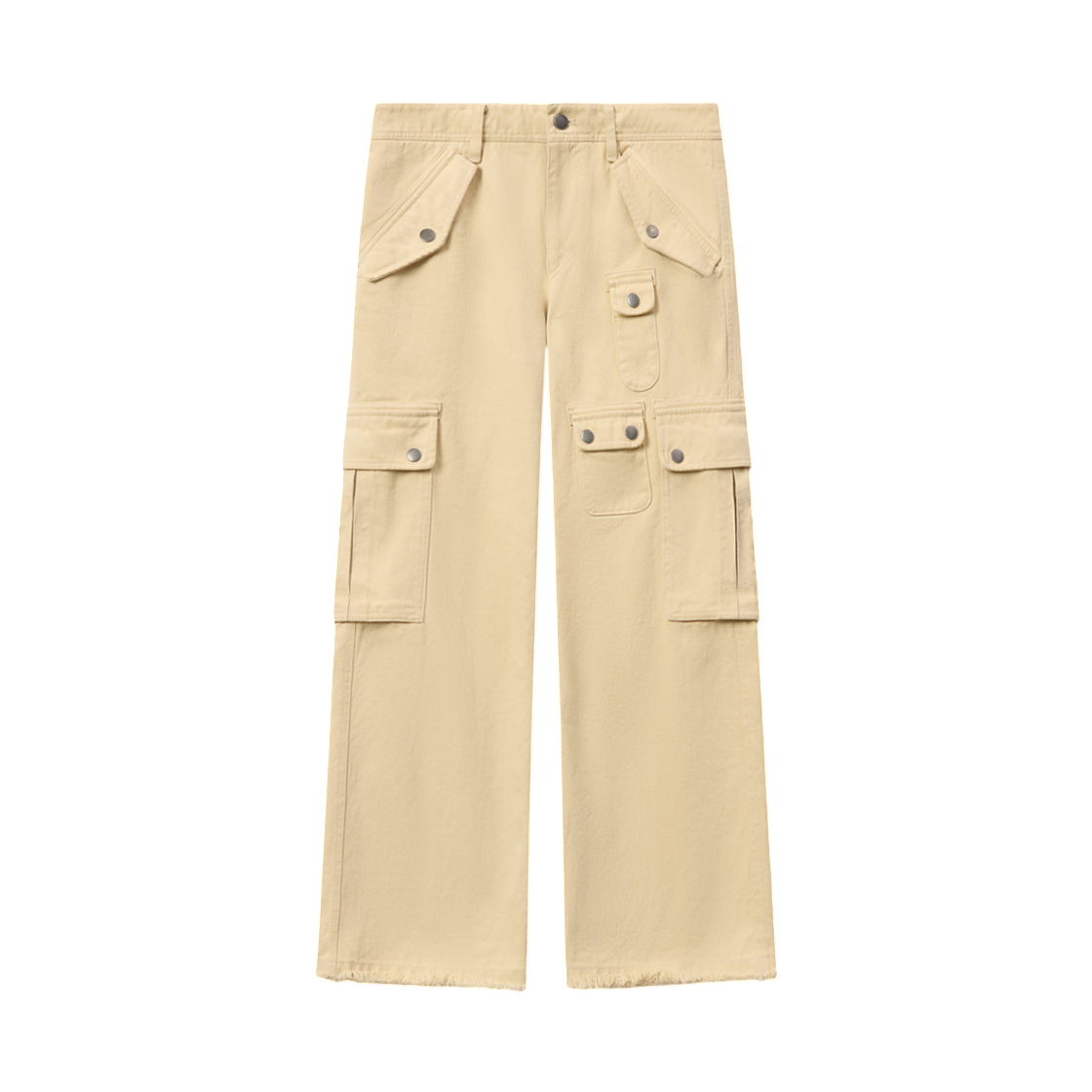 PA0691FA-D2E02I-90BE (W) Isabel Marant Josine Straight Leg Cotton Cargo Pants Beige