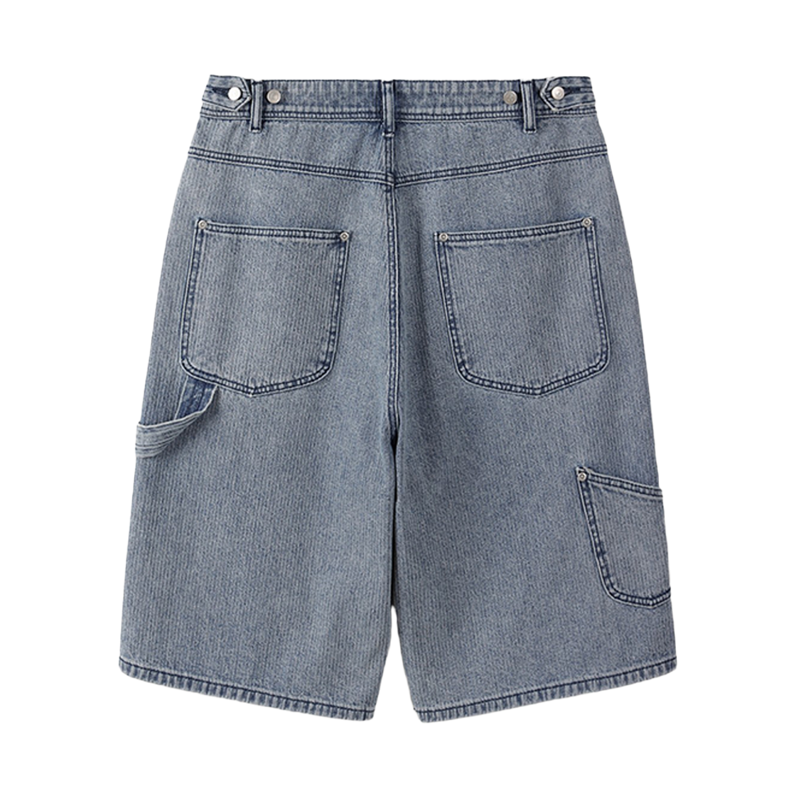 24/7 시리즈 체인드 웨일 데님 쇼츠 블루(24/7 series Chained Wale Denim Shorts Blue) - 2