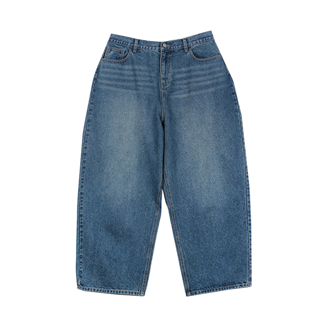 지크립 워시드 벌룬 슈퍼 와이드 데님 팬츠 블루(GCLIP Washed Balloon Super Wide Denim Pants Blue)