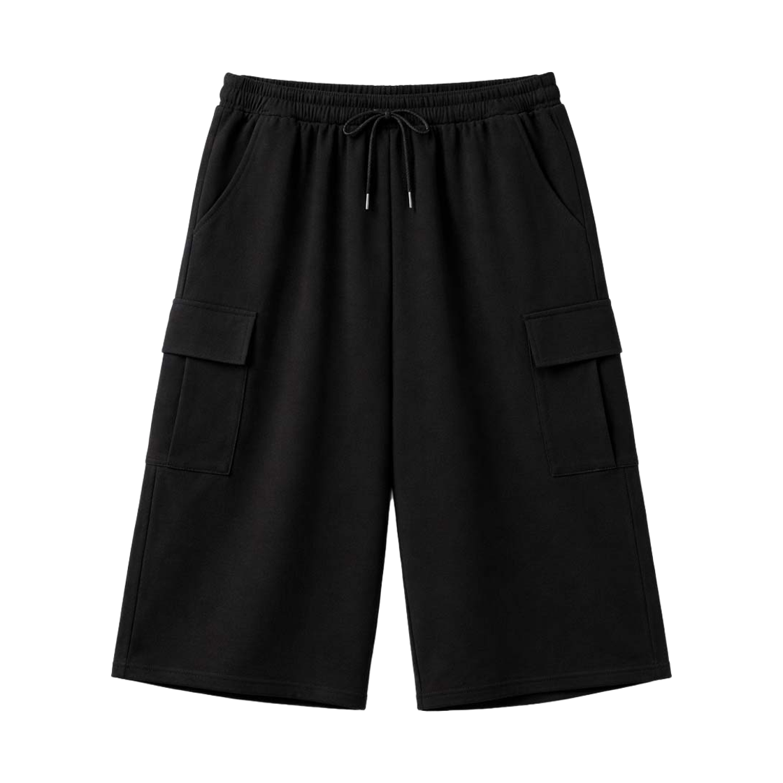 지크립 스트링 밴딩 핀턱 포켓카고 버뮤다 반바지 스웻팬츠 블랙(GCLIP String Banding Pintuck Pocket Cargo Bermuda Shorts Sweatpants Black)