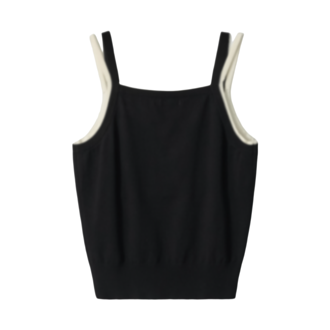 (W) 아비에무아 레이어드 버튼 디테일 슬리브리스 니트 탑 블랙((W) Aviemuah Layered Button Detail Sleeveless Knit Top Black) - 2