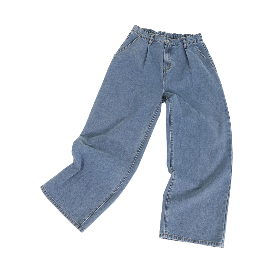 지크립 뒷밴딩 원 핀턱 와이드 데님팬츠 블루(GCLIP Back Banding One Pintuck Wide Denim Pants Blue) - 2