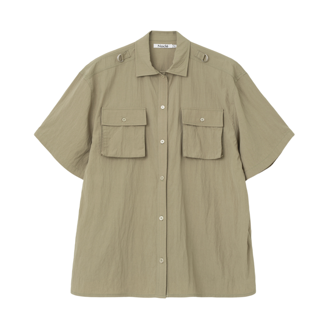 노클 아카이벌 하프 셔츠 베이지(Nocle Archival Half Shirts Beige)