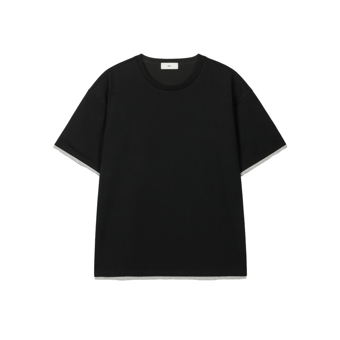 티엔지티 롤업 크롭 티셔츠 블랙(TNGT Roll-Up Cropped T-Shirt Black)