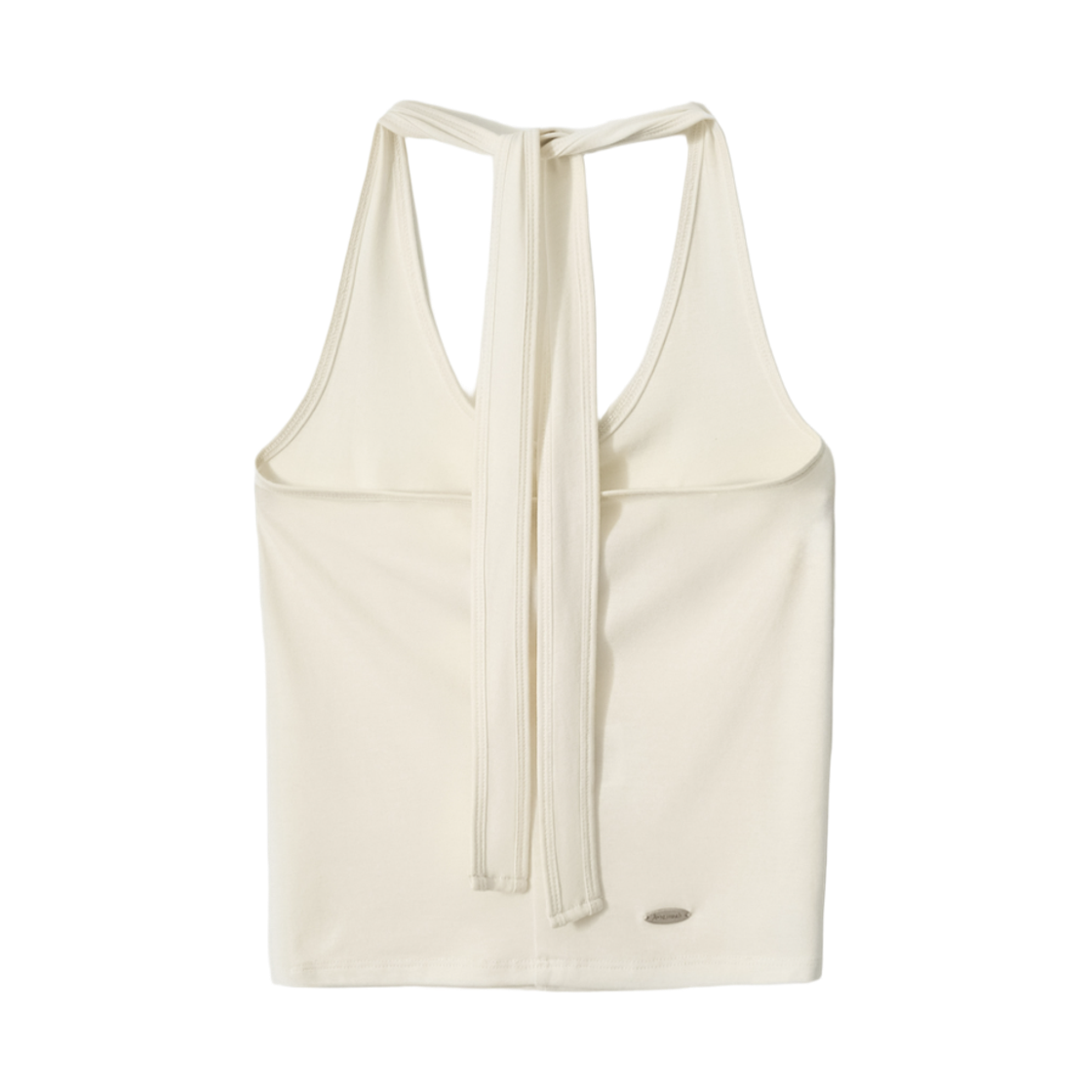 (W) 아비에무아 홀터 셔링 티셔츠 크림((W) Aviemuah Halter Shirring T-Shirt Cream) - 2