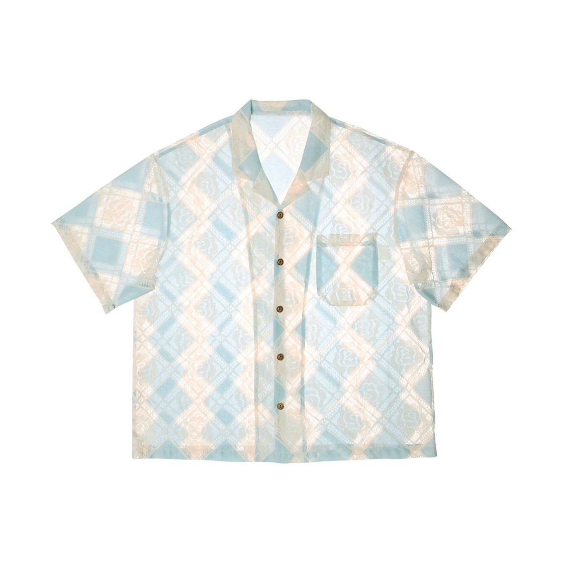 고트 레이스 하와이안 셔츠 스카이(GORT Lace Hawaiian Shirts Sky)