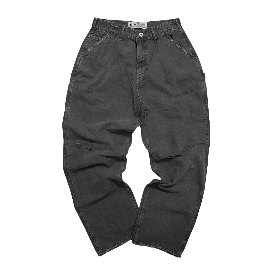 홈리스 디스트레스 빈티지 팬츠 블랙(Hommless Distressed VTG Pants Black)