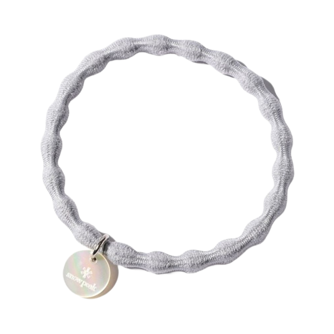 (W) 스노우 피크 로고 참 헤어 타이 라이트 그레이((W) Snow Peak Logo Charm Hair Tie Light Grey) - 1