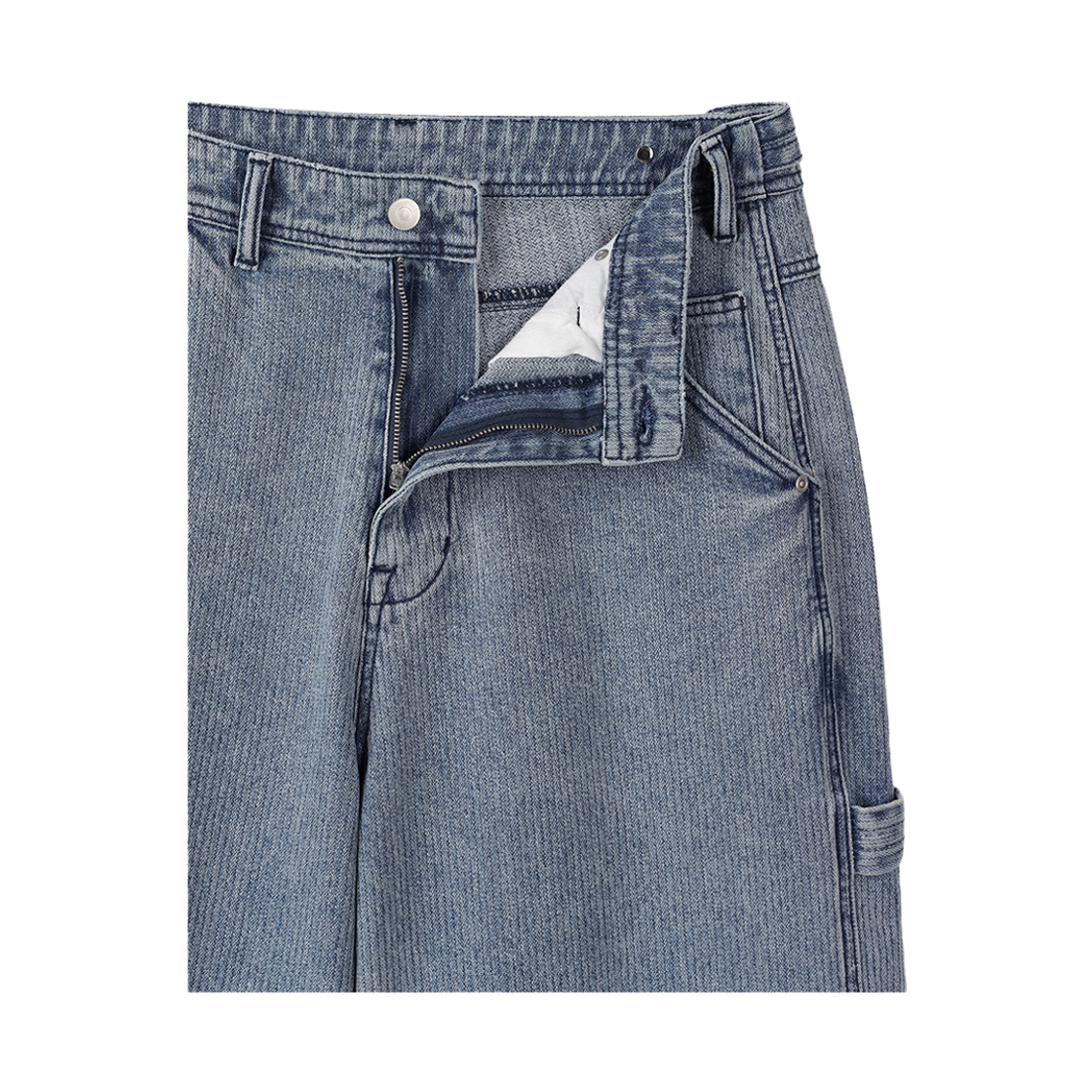24/7 시리즈 체인드 웨일 데님 쇼츠 블루(24/7 series Chained Wale Denim Shorts Blue) - 5