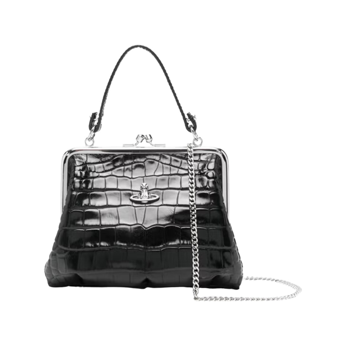 4B010007W-L0098-N401 Vivienne Westwood Granny Pulse Bag Black