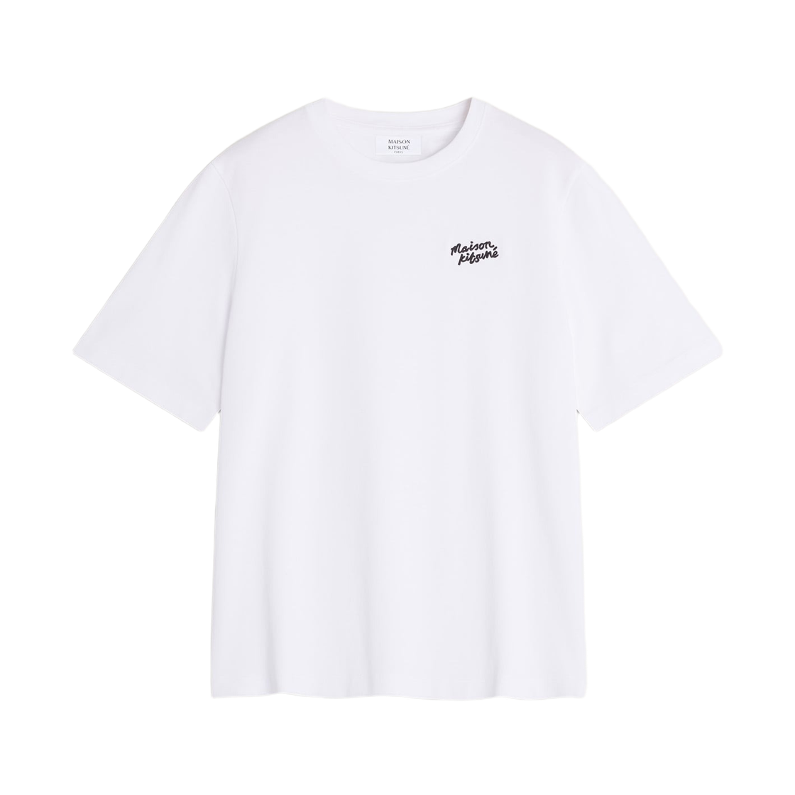 PW00114KJ0119-O102 (W) Maison Kitsune Handwriting Comfort T-Shirt White Black