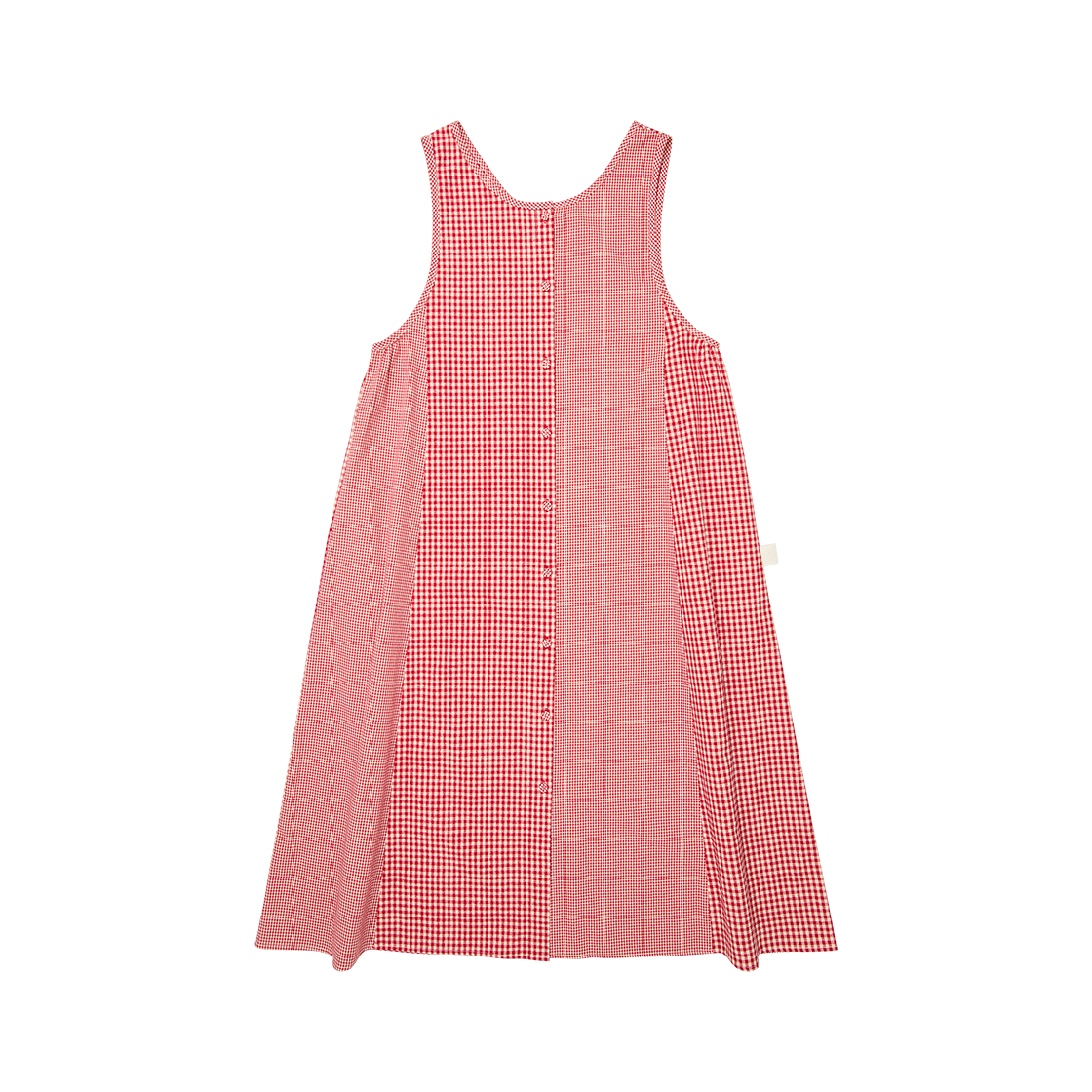 고트 체크 롱 베스트 드레스 체크 레드((W) GORT Check Long Vest Dress Check Red)