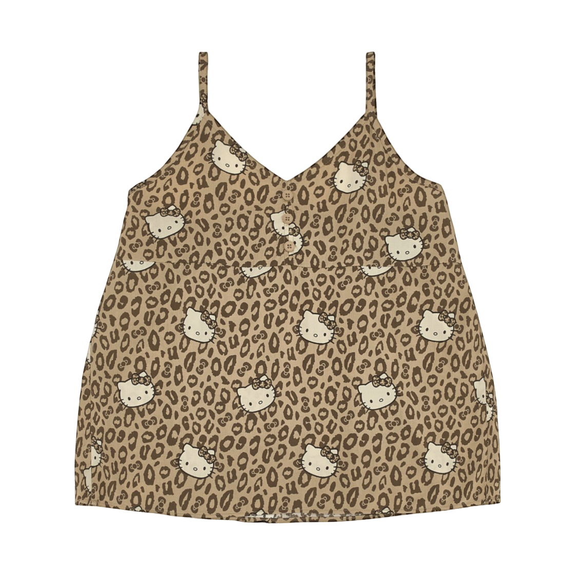 스파오 x 헬로 키티 레오파드 슬립 파자마 브라운(Spao x Hello Kitty Leopard Slip Pajamas Brown) - 2
