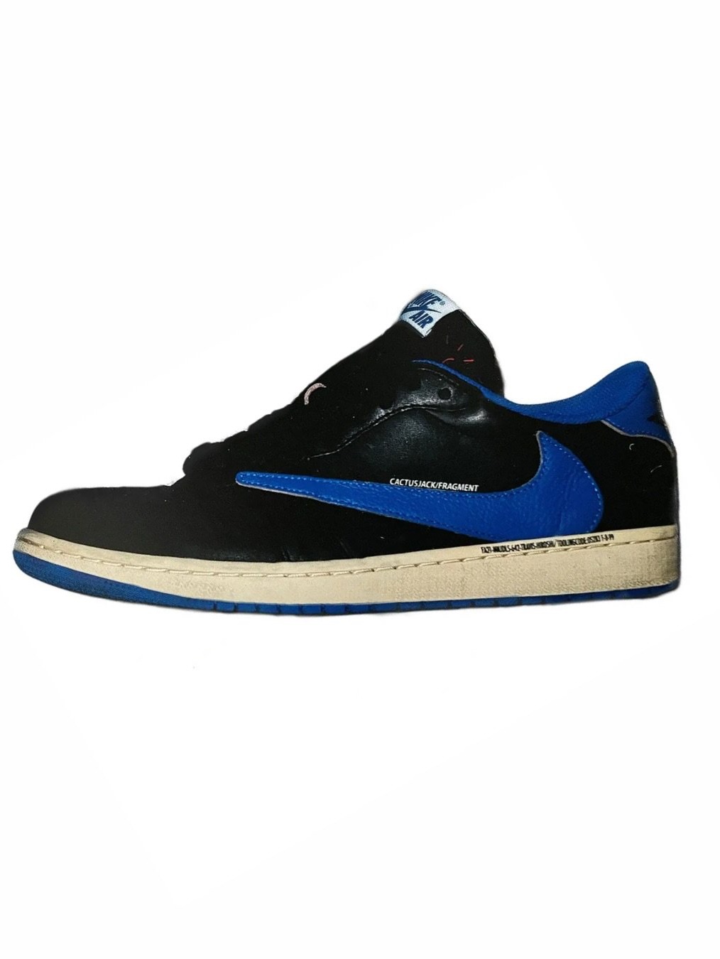 Jordan 1 x Travis Scott x Fragment Retro Low OG SP Military Blue, Jordan 1 x Travis Scott x Fragment Retro Low OG SP Sail Military Blue 착용 스타일 - 4