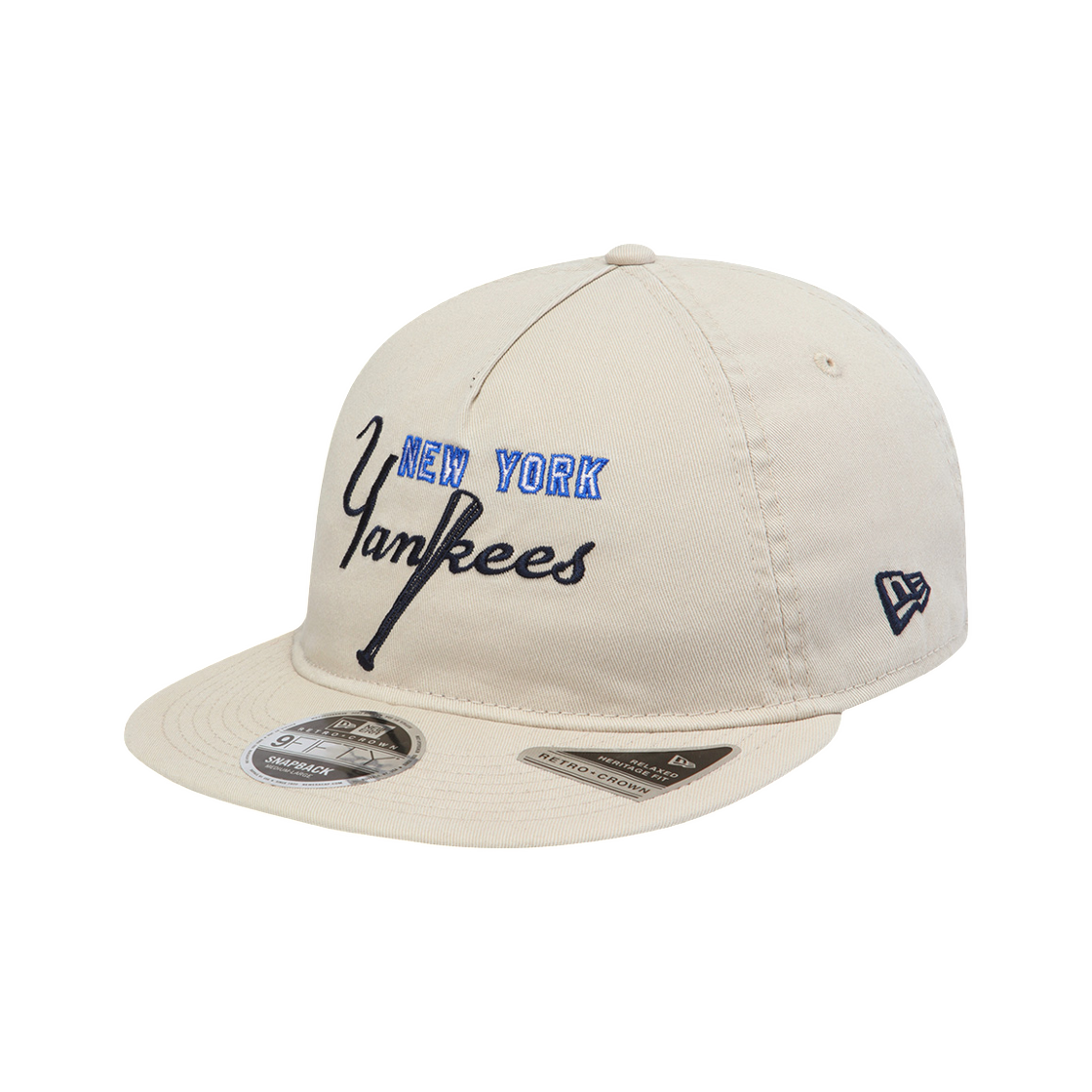 15206336 New Era MLB New York Yankees Club Logo Retro Crown A-Frame Strapback Stone