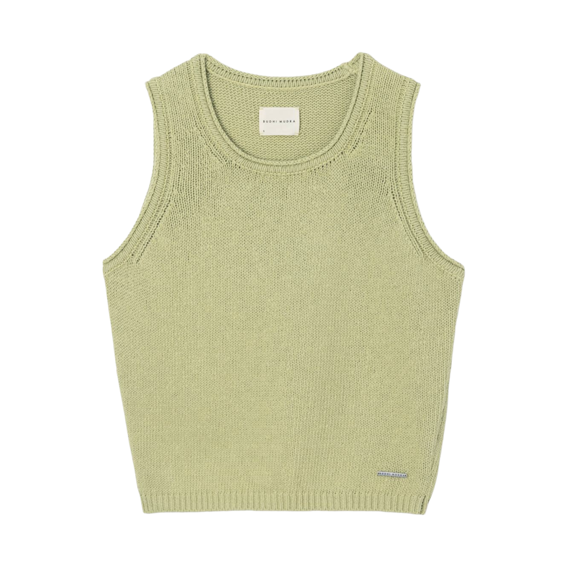 부디 무드라 리넨 롤드 니트 탑 린트(Budhi Mudra Linen Rolled Knit Top Lint)