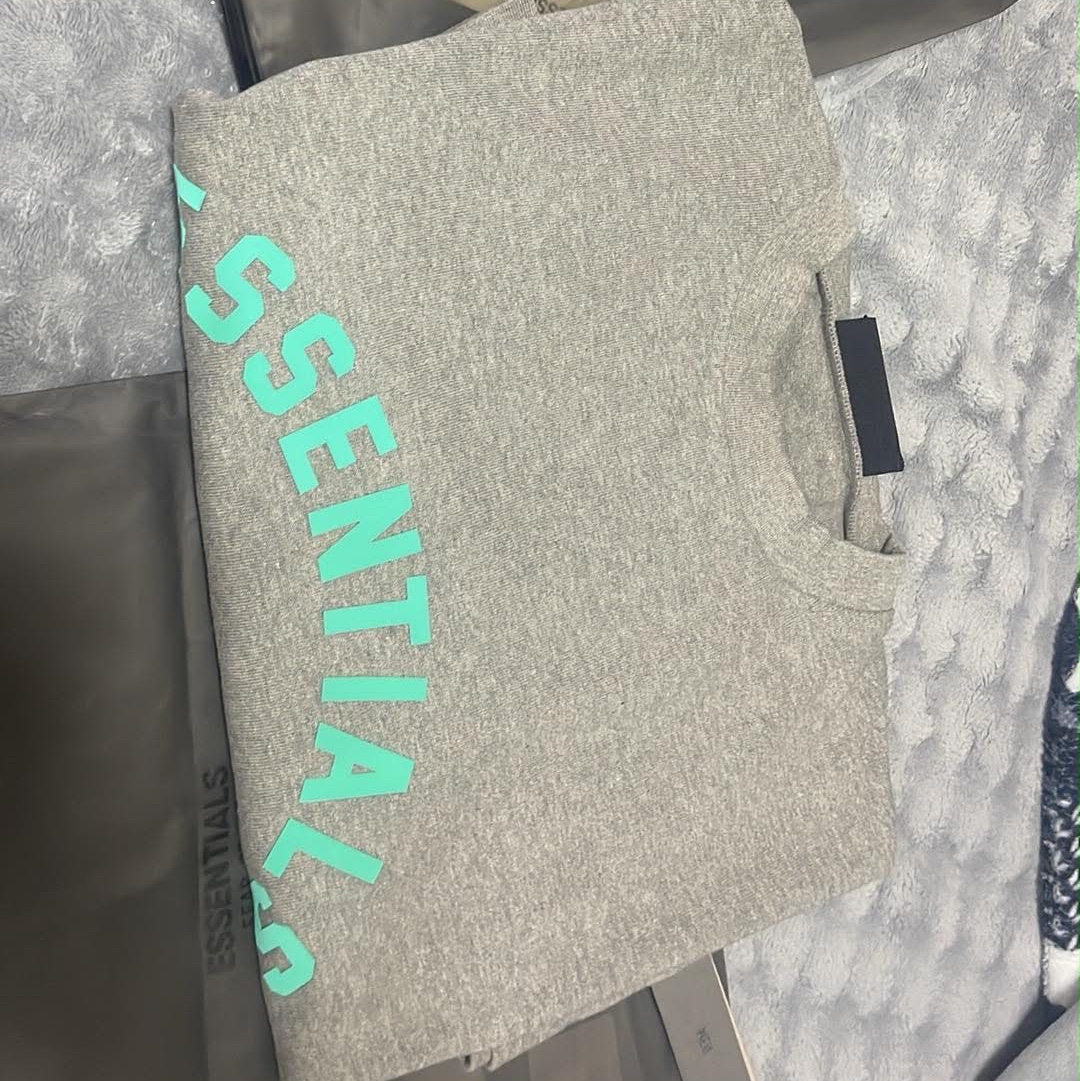 Essentials Heavy Jersey Crewneck T-Shirt Dark Heather Oatmeal - 24SS 착용 스타일