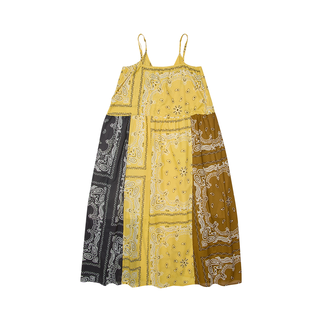 고트 패치워크 반다나 드레스 멀티 옐로우((W) GORT Patchwork Bandana Dress Multi Yellow) - 2