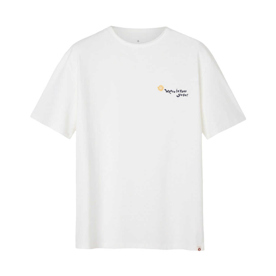 부디 무드라 수리야 레터링 티셔츠 스타 화이트(Budhi Mudra Surya Lettering T-Shirt Star White)