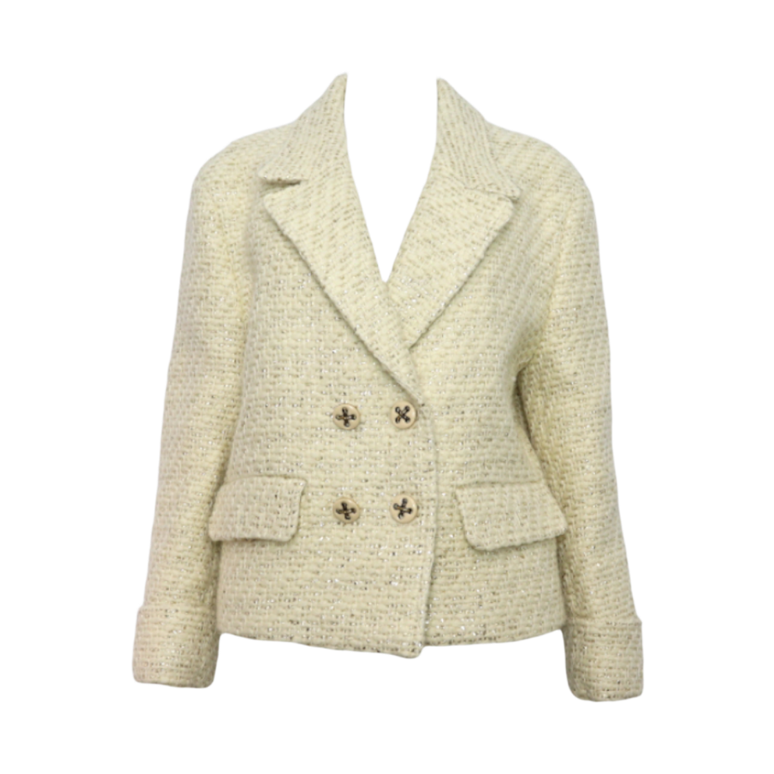 ITMHR3Q4F9EE Gucci Double Breasted Tweed Women Jacket 643287
