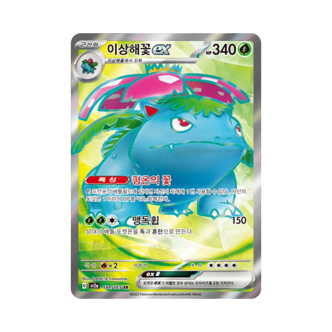 포켓몬 TCG 이상해꽃 ex SR 포켓몬 카드 151 (한글판)(Pokemon TCG Venusaur ex SR Pokemon Card 151 (Korean Ver.)) - 1