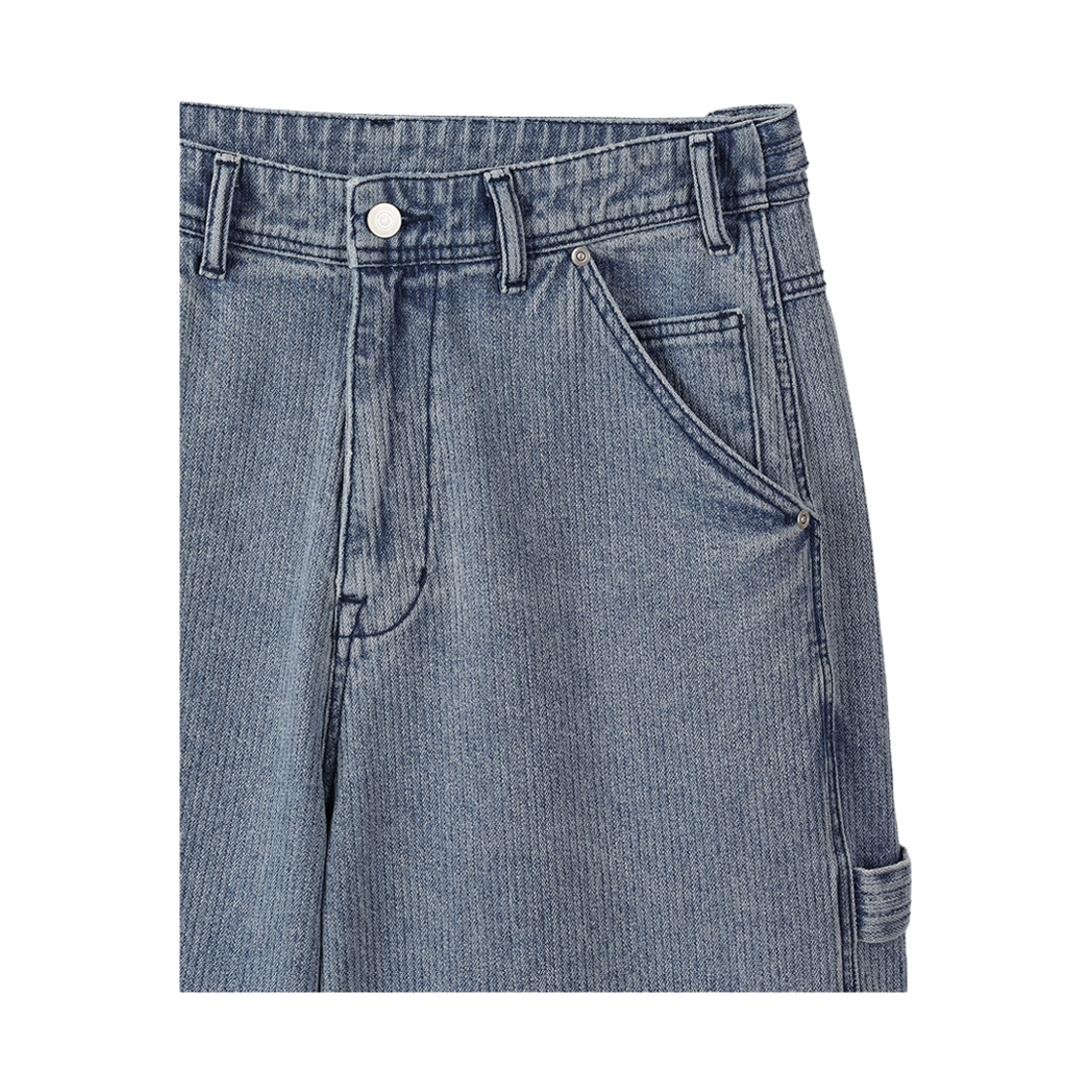 24/7 시리즈 체인드 웨일 데님 쇼츠 블루(24/7 series Chained Wale Denim Shorts Blue) - 4