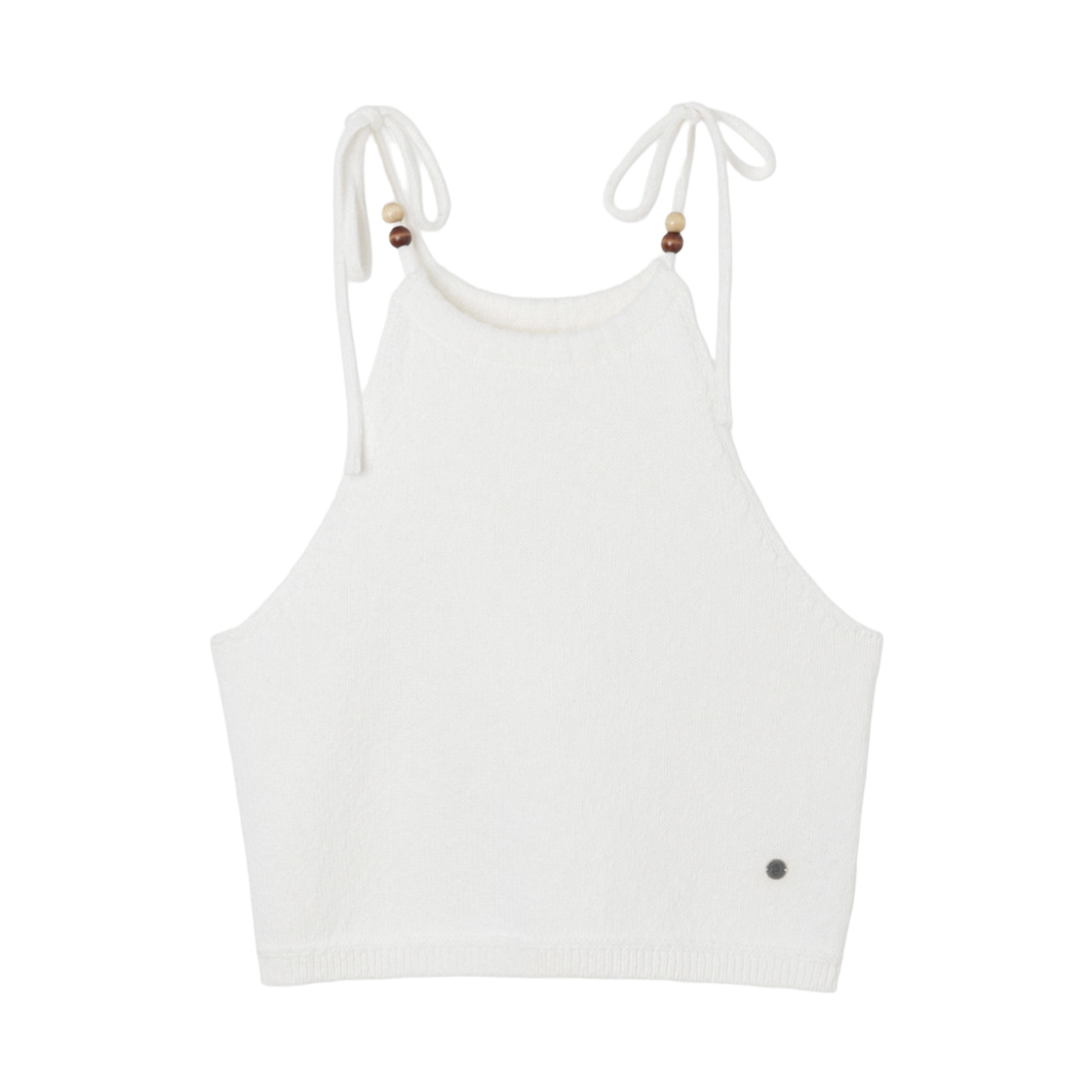 부디 무드라 타이드 니트 탑 아이보리(Budhi Mudra Tied Knit Top Ivory)