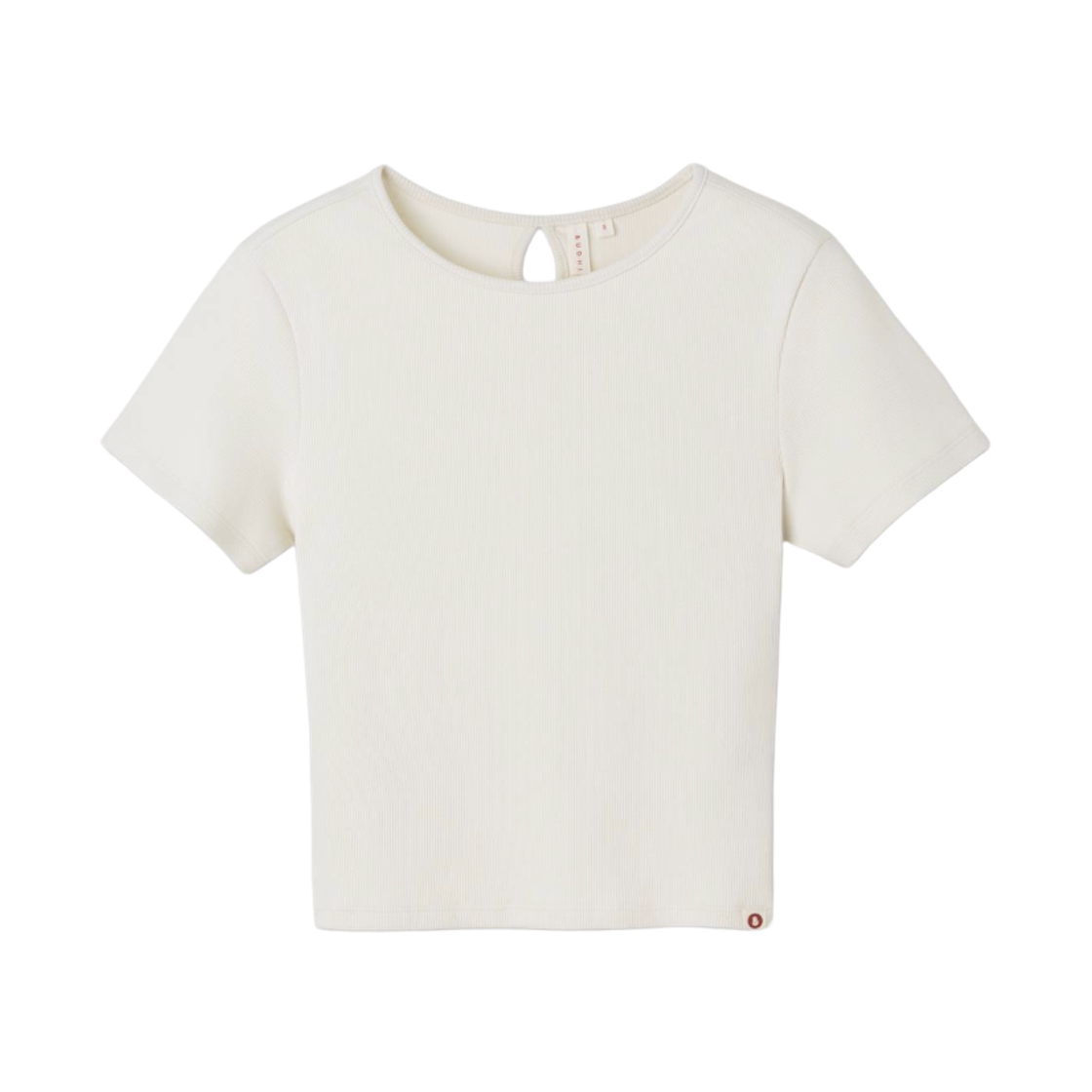부디 무드라 키홀 립 숏슬리브 버치(Budhi Mudra Keyhole Rib Short Sleeve Birch)