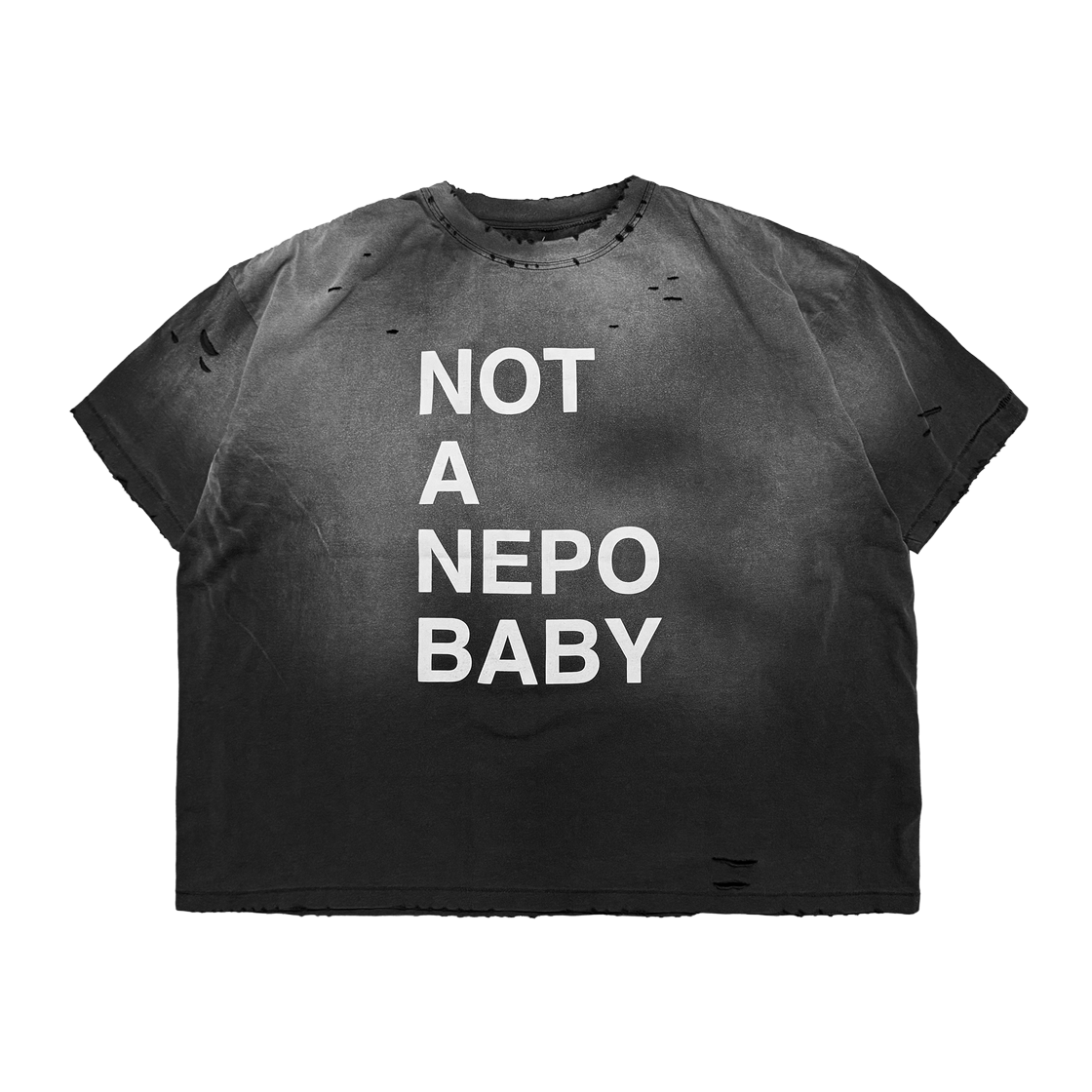 홈리스 낫 어 네포 베이비 빈티지 티 블랙(Hommless Not a Nepo Baby VTG Tee Black)