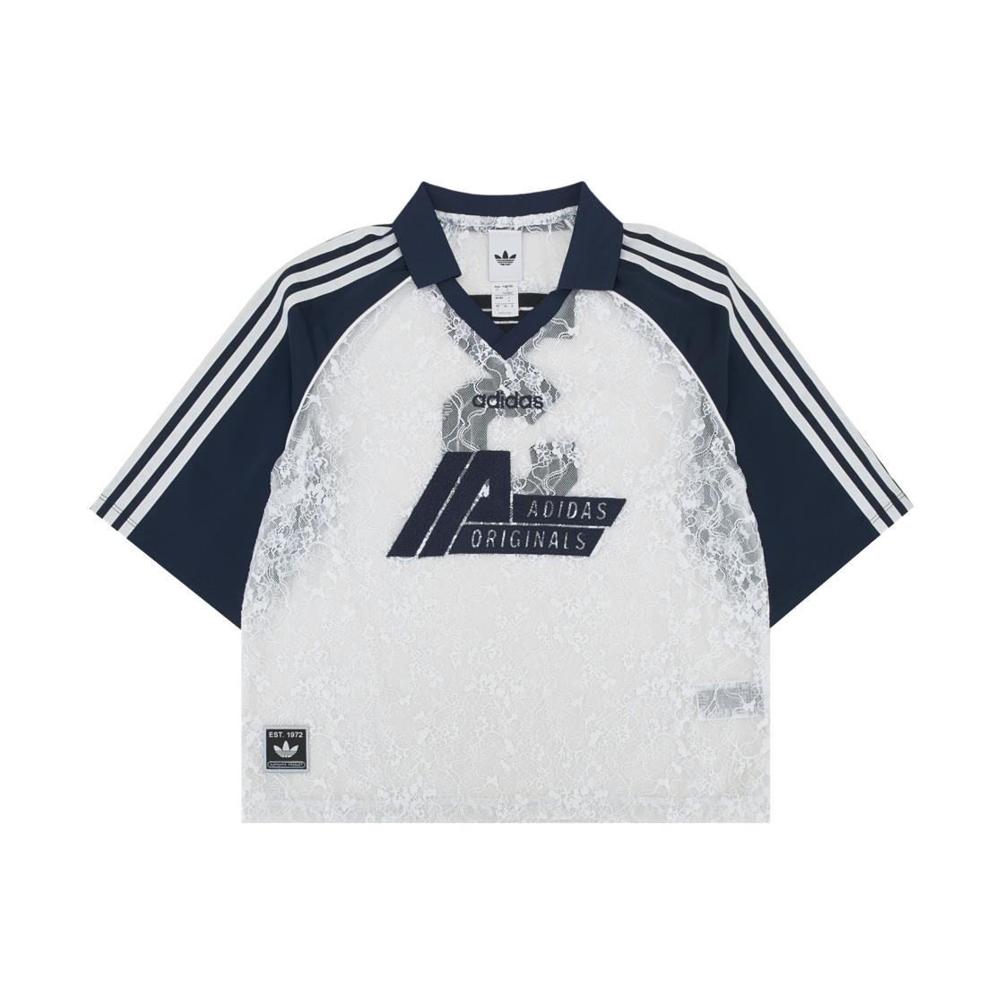 KD2275 (W) Adidas Originals Lace Jersey White Night Indigo - KR Sizing