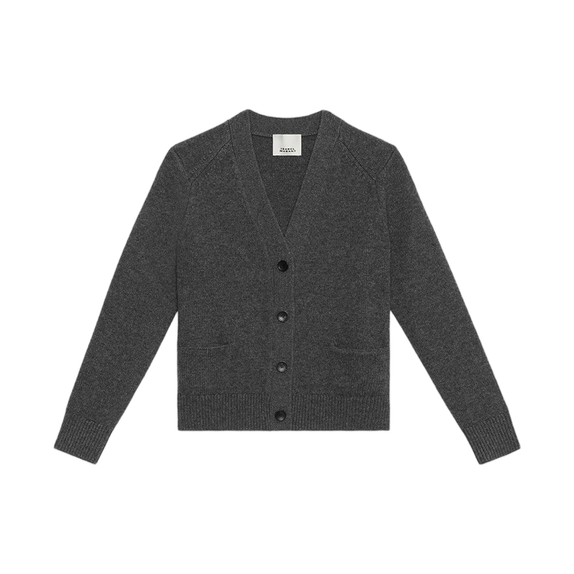 CA0122FA-B1L07I-02AN (W) Isabel Marant Brat Cardigan Wool and Cashmere Anthracite