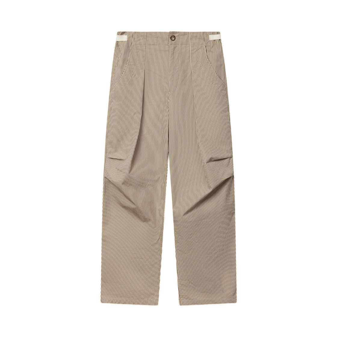 (W) 이자벨 마랑 세린 와이드 레그 스트라이프 코튼 팬츠 베이지 카키((W) Isabel Marant Ceryne Wide Leg Striped Cotton Pants Beige Khaki)