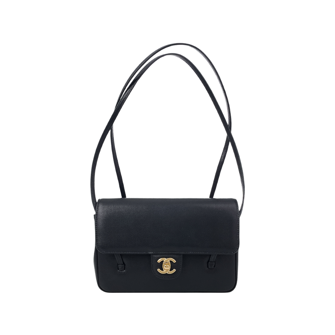 ITR5OBQBOVMK Chanel 26P Preppy Coco Small Flap Bag in Black Vintage Caviar