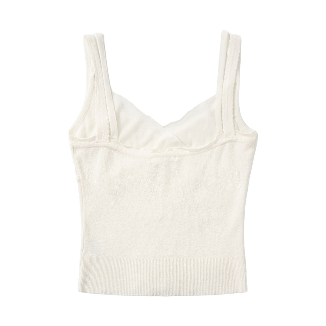 (W) 아비에무아 레이어드 케이블 니트 슬리브리스 탑 아이보리((W) Aviemuah Layered Cable Knit Sleeveless Top Ivory) - 2
