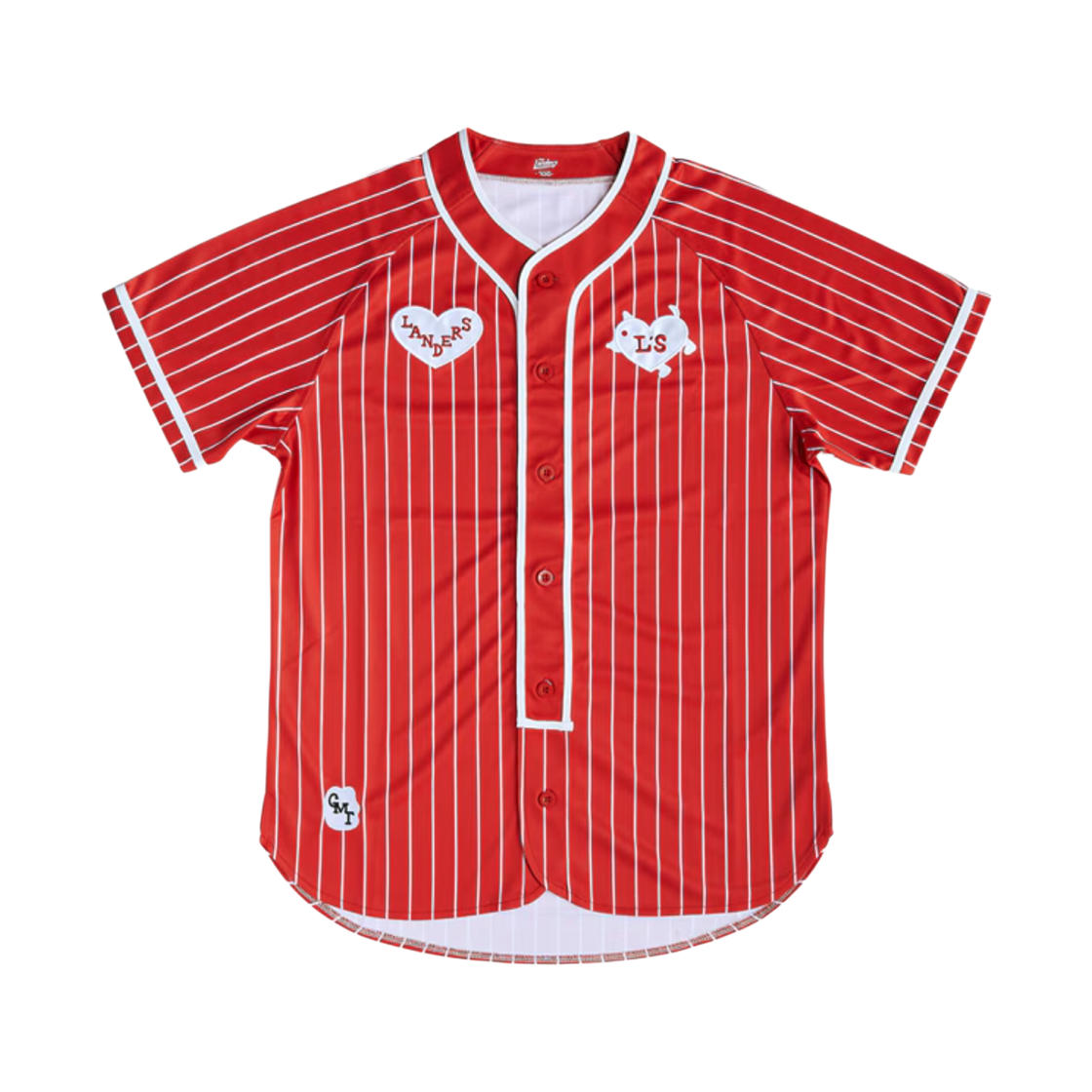 SSG 랜더스 x 굿모닝타운 스트라이프 저지 레드 (논 마킹 버전)(SSG Landers x GMT Stripe Jersey Red (Non Marking Ver.)) - 1